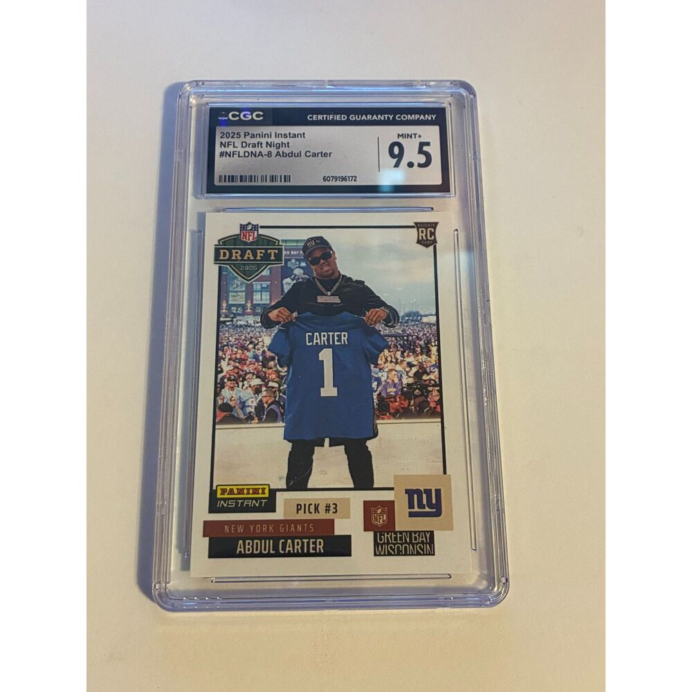 2025 Panini Instant Abdul Carter Rookie NFL Draft Night CGC 9.5 Giants